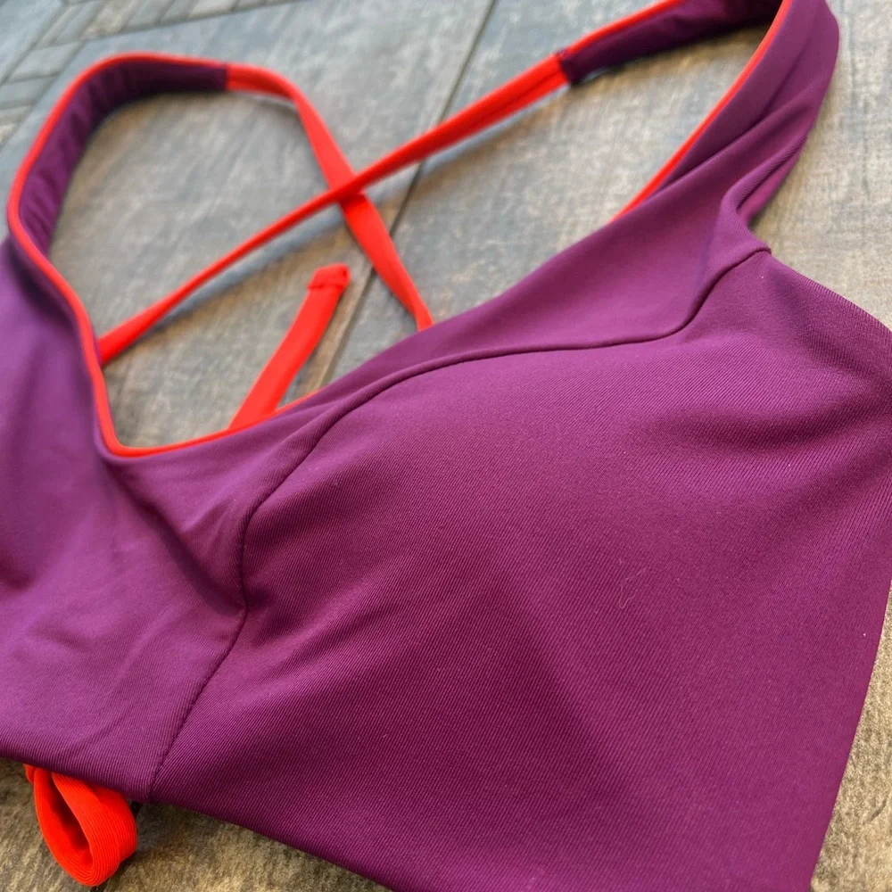 Athleta Colorblock Triangle Bikini Top - NWOT